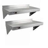 2 x KuKoo Stainless Steel Shelves 900mm x 300mm - Like New