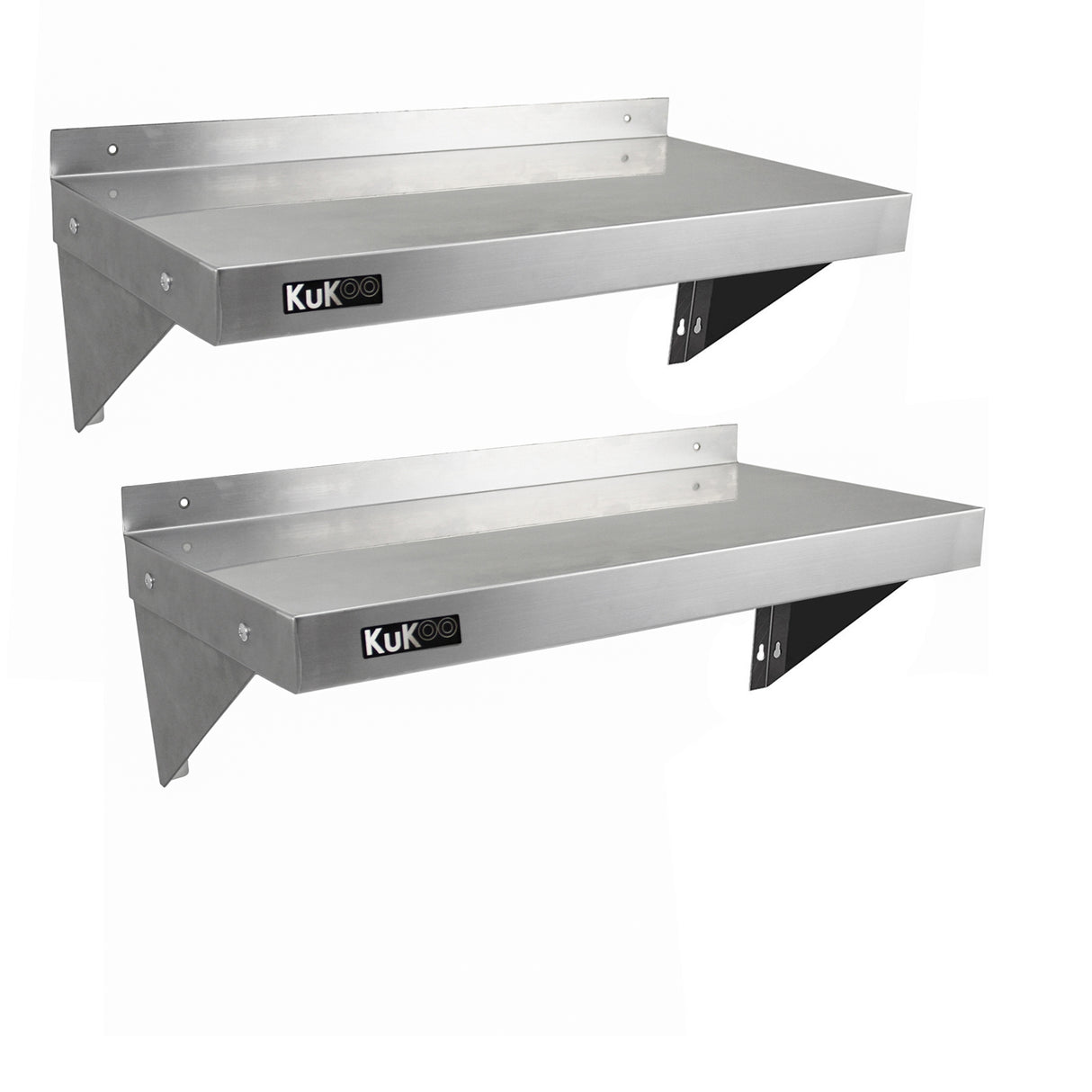 2 x KuKoo Stainless Steel Shelves 900mm x 300mm - Used - Acceptable