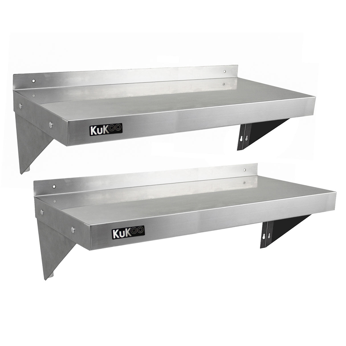 2 x KuKoo Stainless Steel Shelves 1000mm x 300mm - Like New