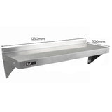 2 x KuKoo Stainless Steel Shelves 1250mm x 300mm - Like New
