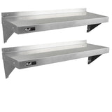 2 x KuKoo Stainless Steel Shelves 1250mm x 300mm - Used - Good