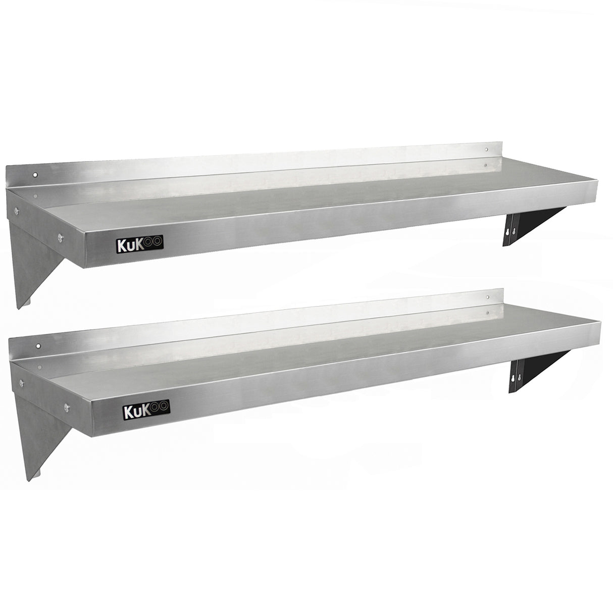 2 x KuKoo Stainless Steel Shelves 1400mm x 300mm - Like New