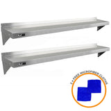2 x KuKoo Stainless Steel Shelves 1940mm x 300mm - Used - Good