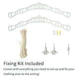 Clothing Airer Ceiling Pulley - White - 1.5m - Like New