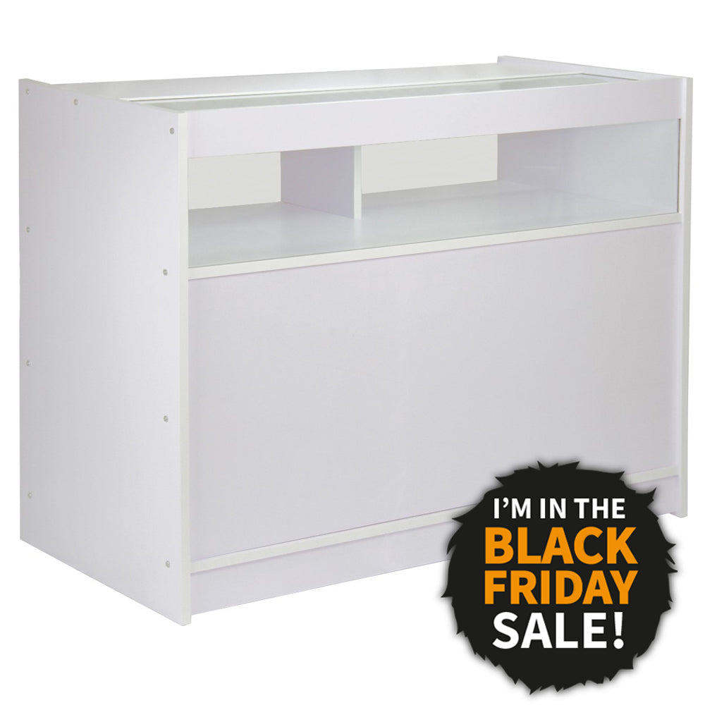 B1200 Retail Shop Counter - Brilliant White - Used - Acceptable