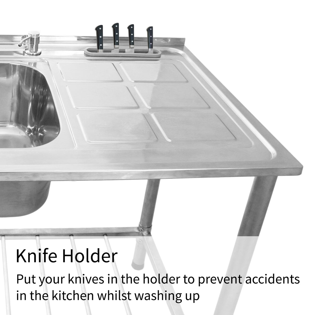 KuKoo Commercial Catering Sink Double Bowl / Right Hand Drainer - Like New