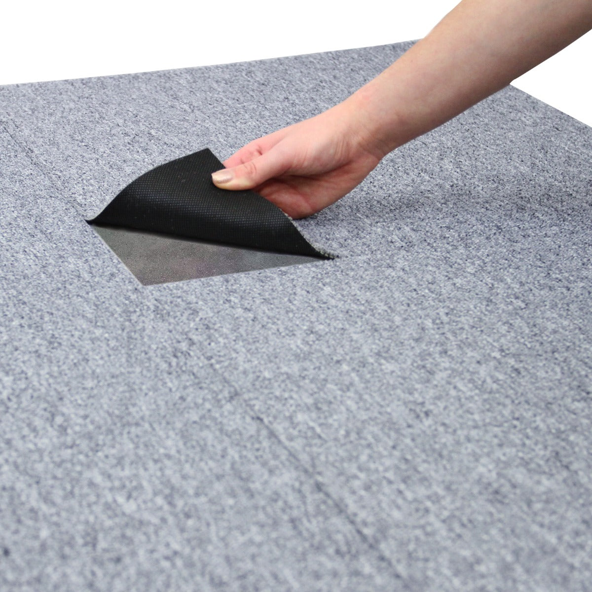 40 x Carpet Tiles 10m2 / Platinum Grey - Used - Acceptable