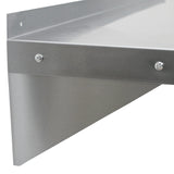 5ft Stainless Steel Catering Bench & 2 x Wall Mounted Shelves - Used - Good