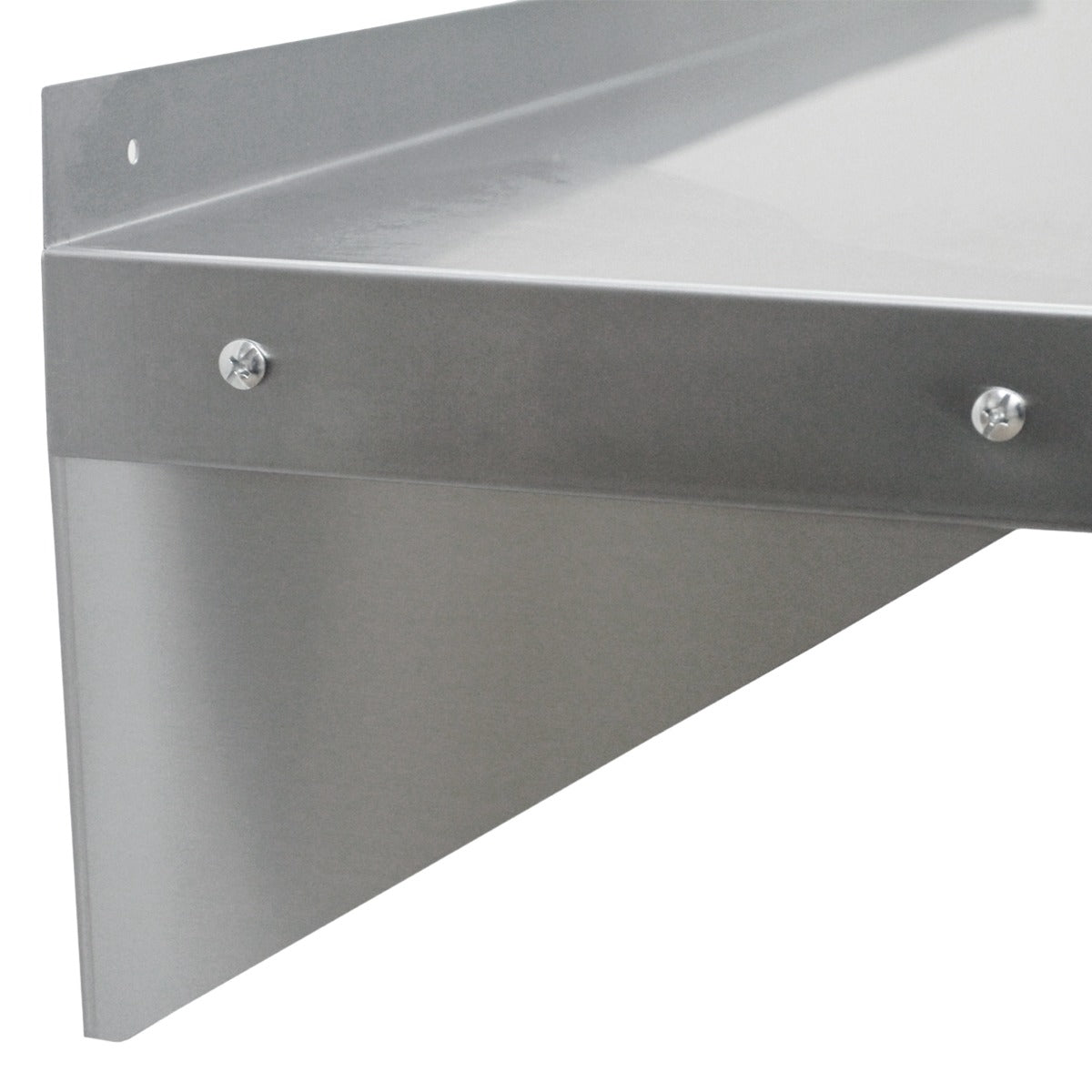 5ft Stainless Steel Catering Bench & 2 x Wall Mounted Shelves - Used - Very Good