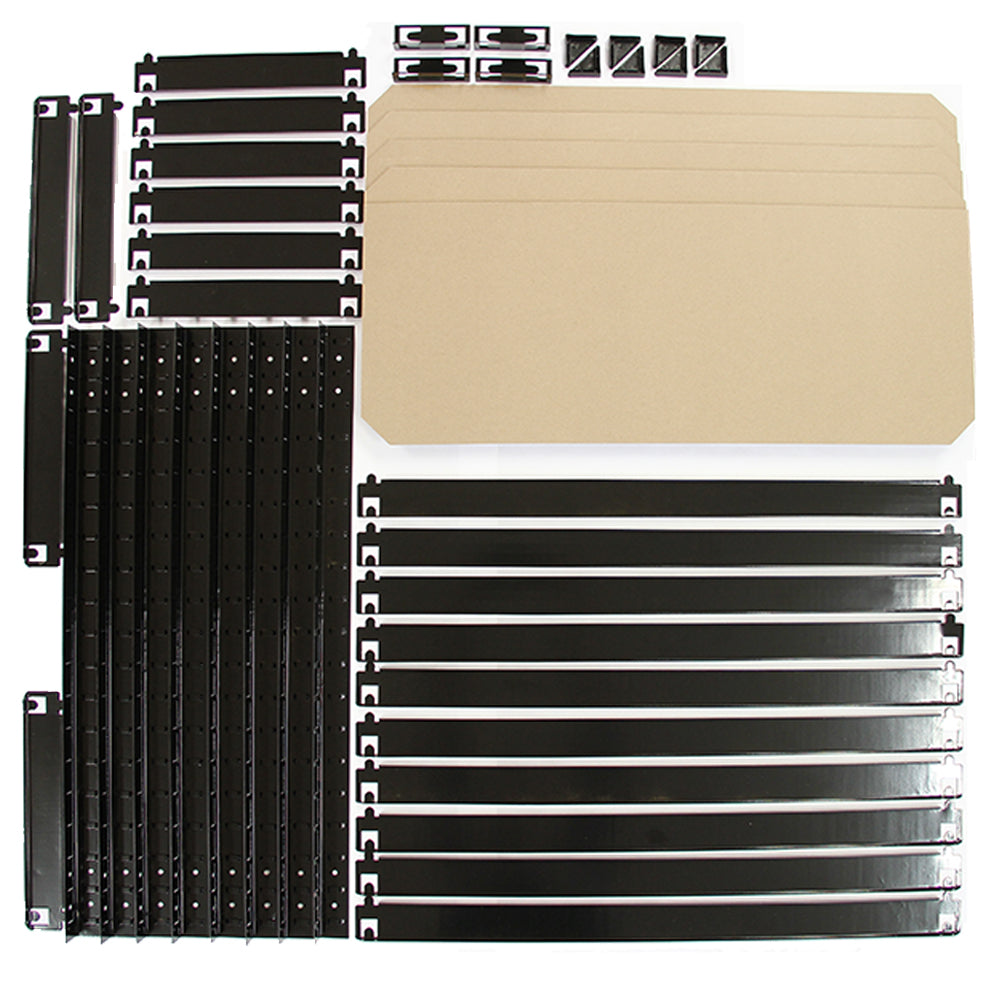 5 x T-RAX Black Metal Racking Units 75cm x 150cm x 30cm - Like New