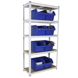2 x White Racking Units 90 x 40 x 180 - Used - Very Good