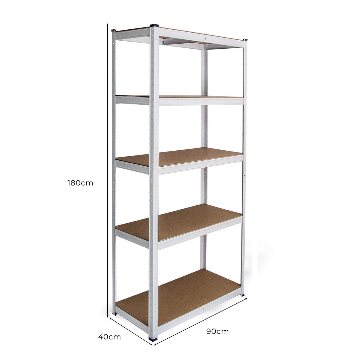 2 x White Racking Units 90 x 40 x 180 - Used - Very Good