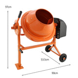 Cement Mixer & Handheld Concrete Vibrator with 2m Shaft - Like New