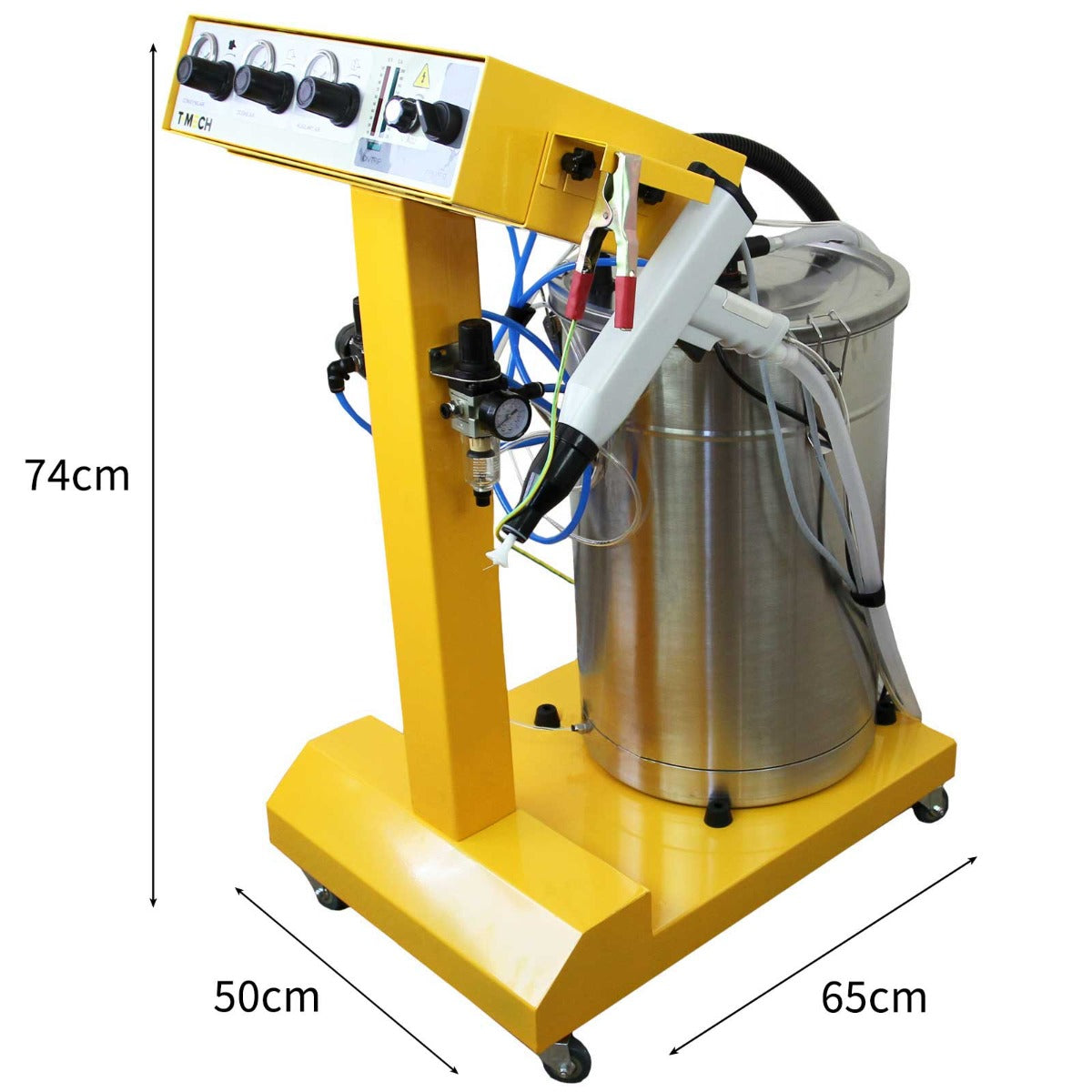 T-Mech Electrostatic Powder Coating Machine & Curing Oven & 220L Sandblasting Cabinet - Used - Good