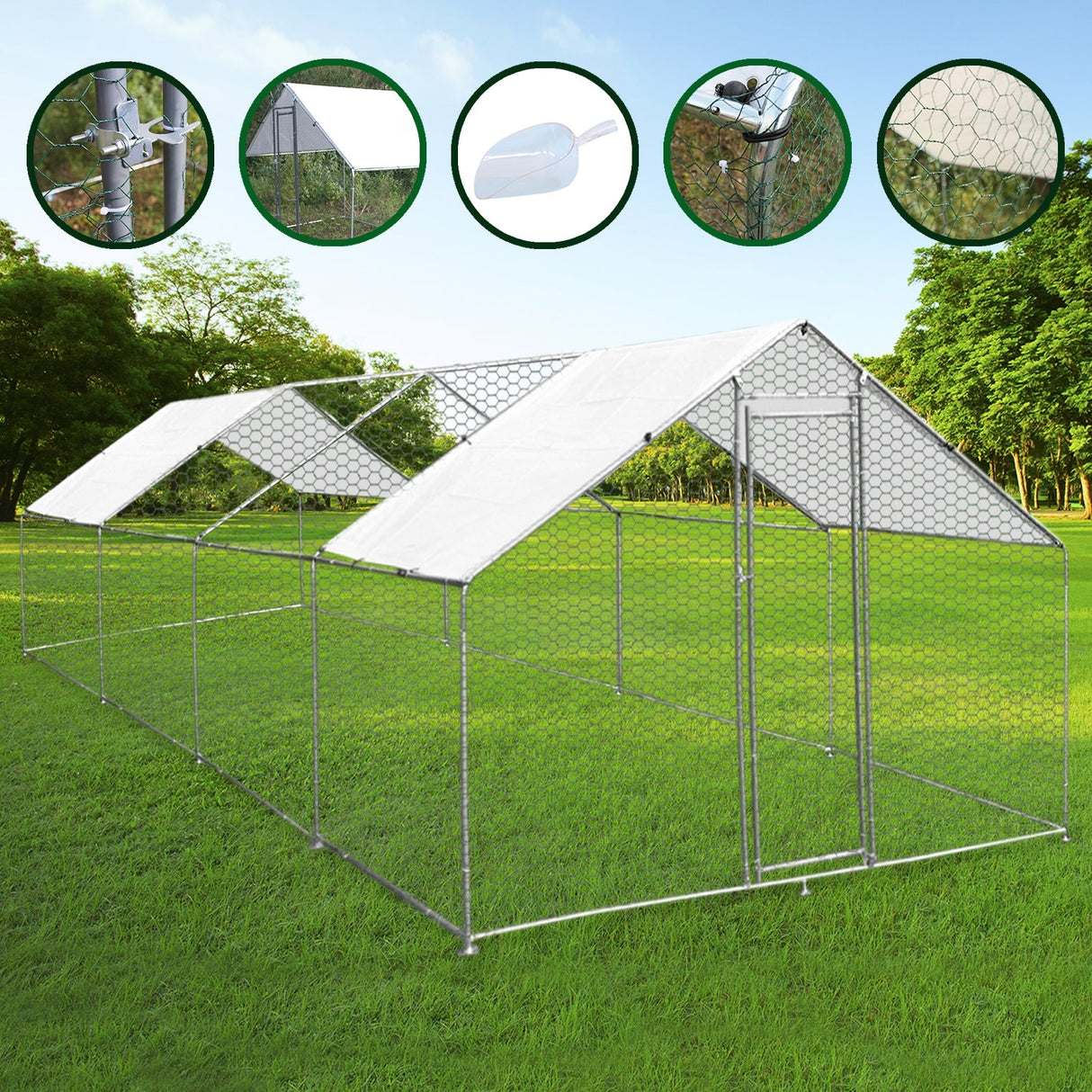 Chicken Run 3m x 8m x 2m - Used - Good
