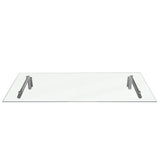 MonsterShop Glass Door Canopy & Brackets, 144cm W, 80cm D - Used - Good