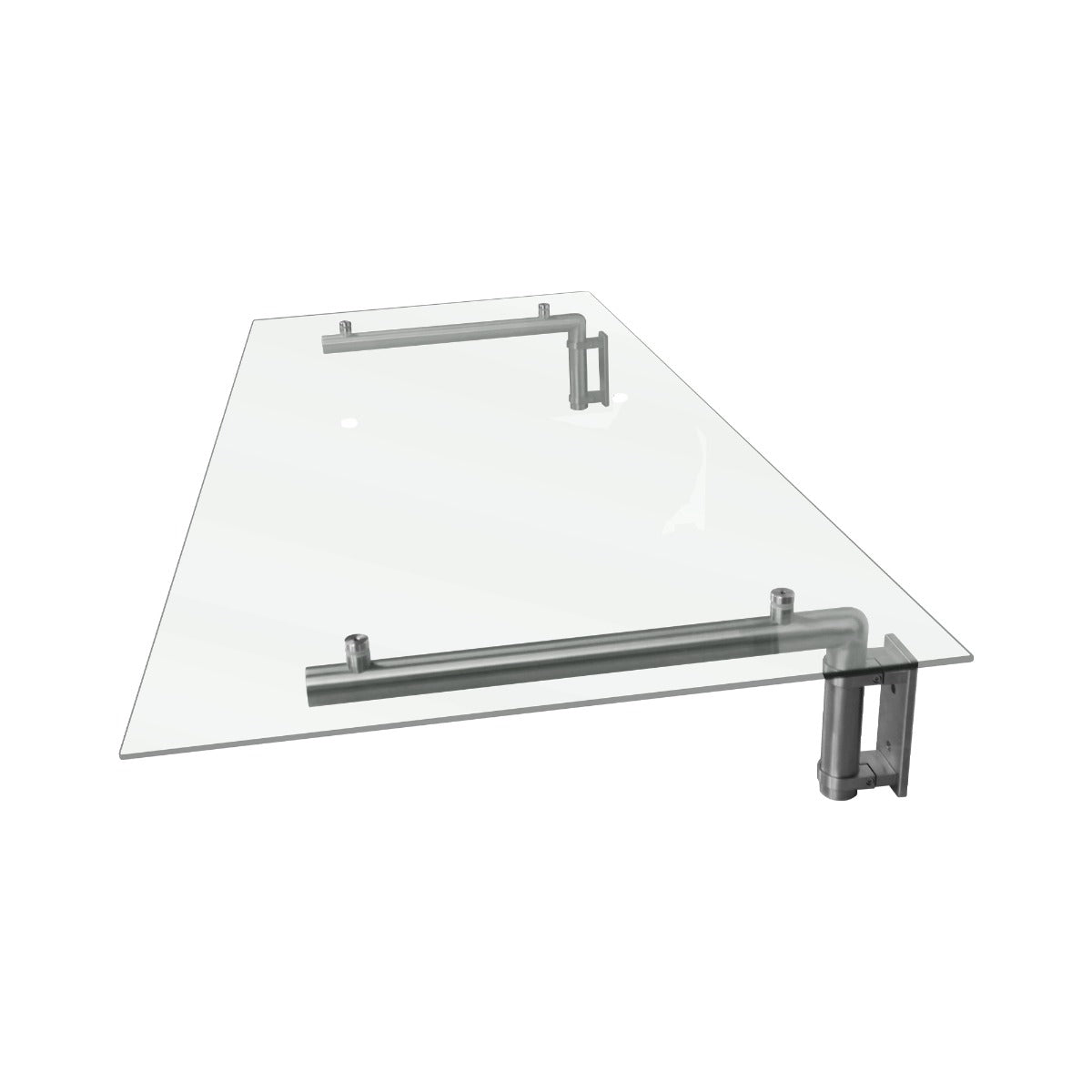 MonsterShop Glass Door Canopy & Brackets, 144cm W, 80cm D - Used - Good
