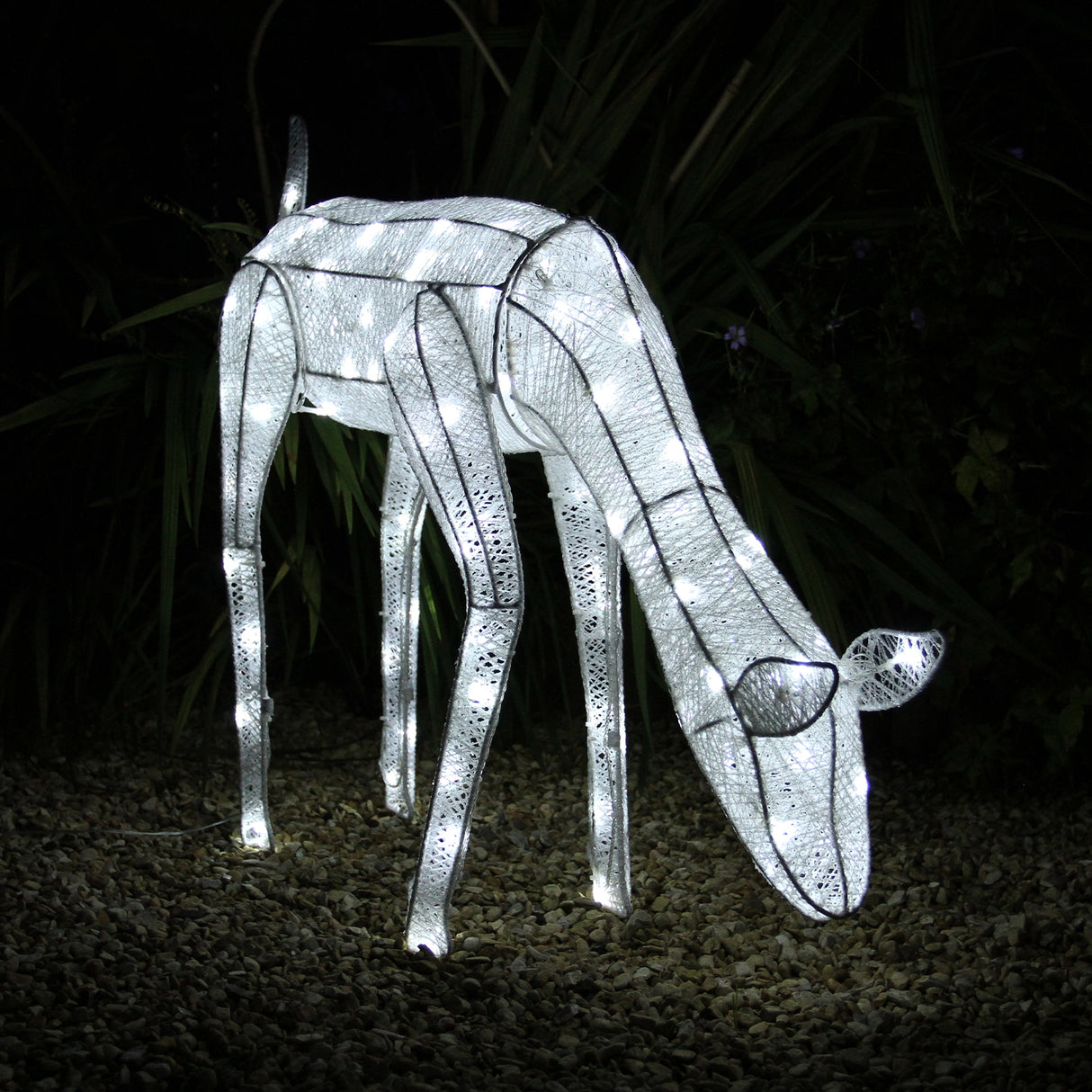 Large Light Up Grazing Doe Reindeer - Used - Very Good