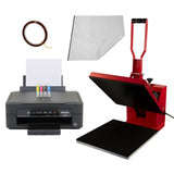 Clam Heat Press 38 x 38cm & Printer With Cartridges - Used - Very Good