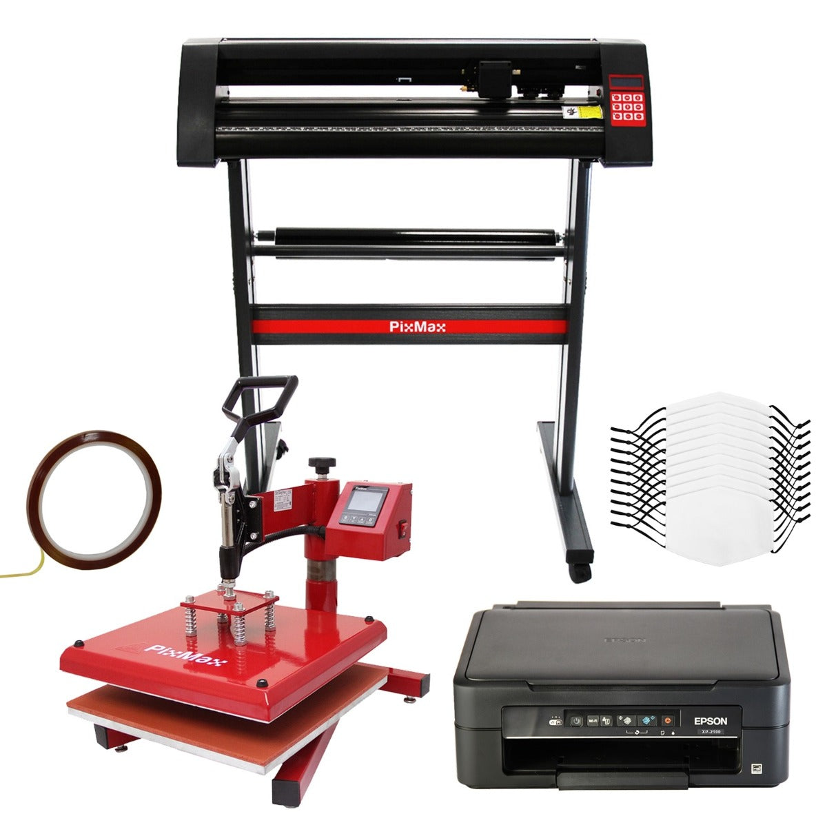 10 Face Masks, Swing Heat Press, Epson Printer, Vinyl Cutter & Signcut Pro - Like New