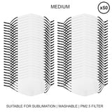 Medium Face Masks Sublimation Blanks / 50 Pack - Used - Acceptable