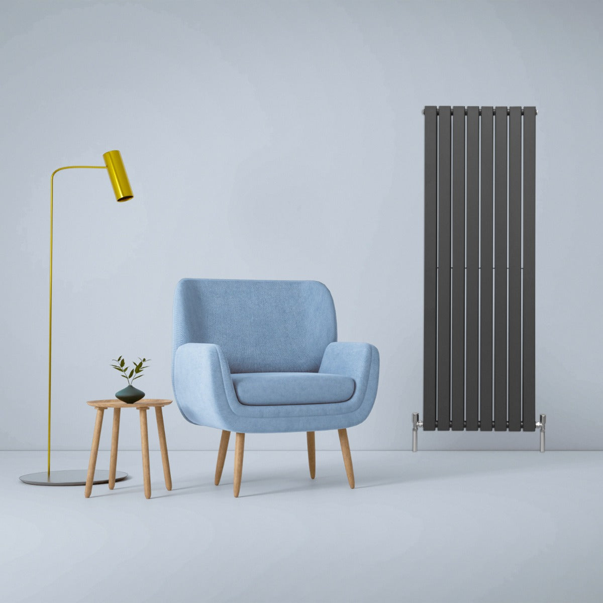 Designer Flat Panel Radiators Anthracite Grey 1600mm x 560mm - Like New