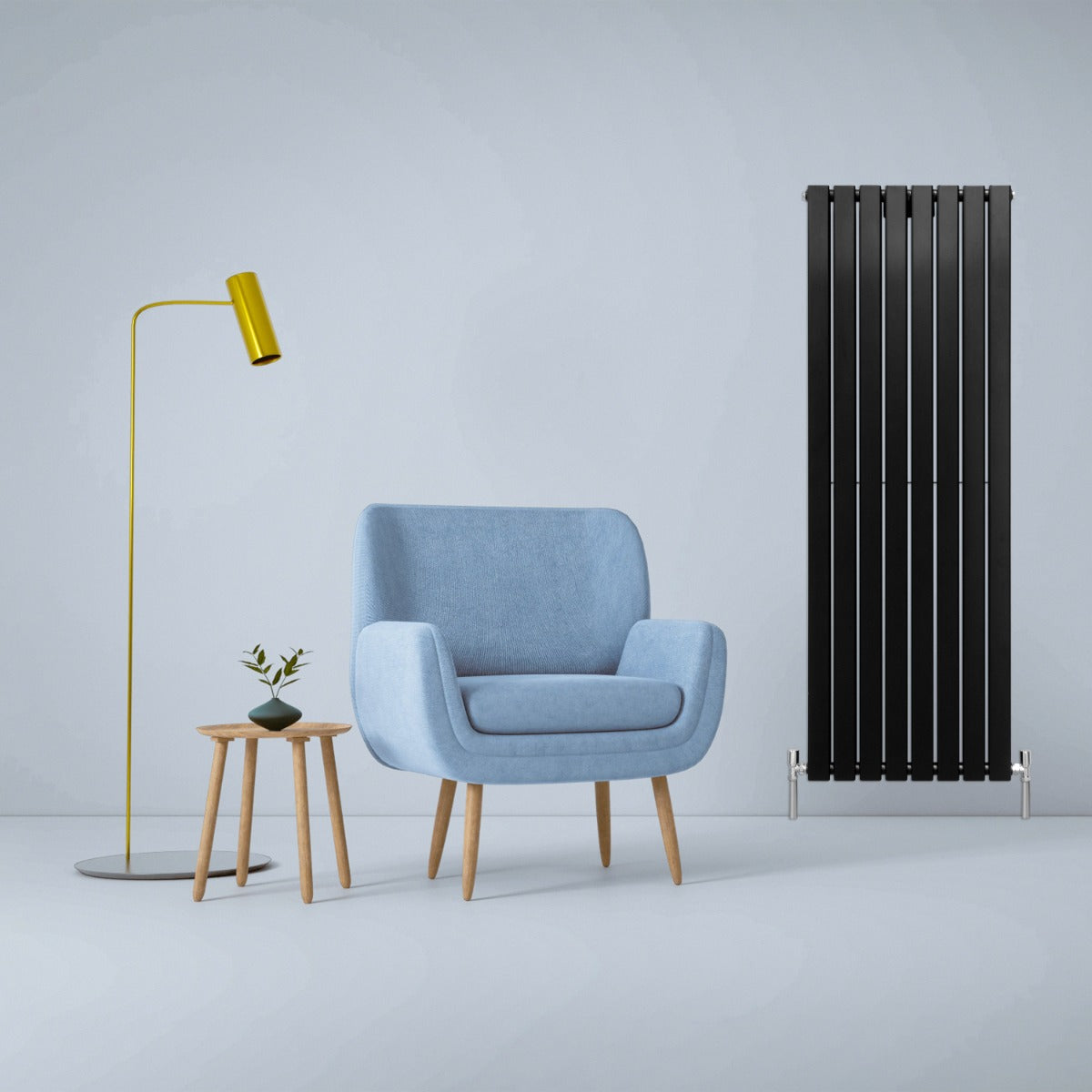 Designer Flat Panel Radiators Matt Black 1600mm x 560mm - Used - Good