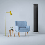Designer Flat Panel Radiators Matt Black 1800mm x 280mm - Used - Good