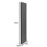 Designer Flat Panel Radiators Anthracite Grey 1800mm x 420mm - Used - Acceptable