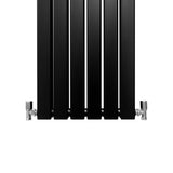 Designer Flat Panel Radiators Matt Black 1800mm x 420mm - Used - Acceptable