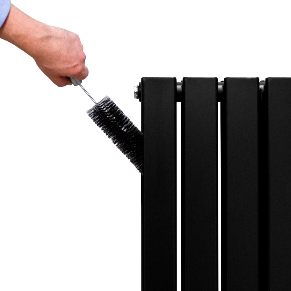 Designer Flat Panel Radiators Matt Black 1800mm x 420mm - Used - Acceptable