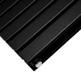Designer Flat Panel Radiators Matt Black 1800mm x 420mm - Used - Acceptable