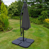 Grey 3m LED Cantilever Parasol & Plain Base - Used - Very Good