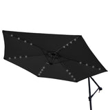 Grey 3m LED Cantilever Parasol & Plain Base - Like New