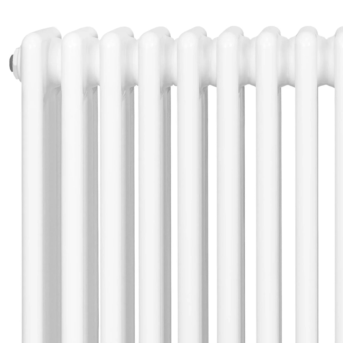 Traditional 4 Column Radiator & Valves - 1800 x 380mm - White - Used - Acceptable