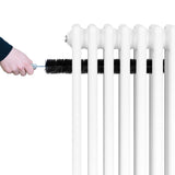 Traditional 4 Column Radiator & Valves - 1800 x 380mm - White - Used - Very Good