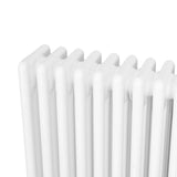 Traditional 4 Column Radiator & Valves - 1800 x 380mm - White - Used - Very Good