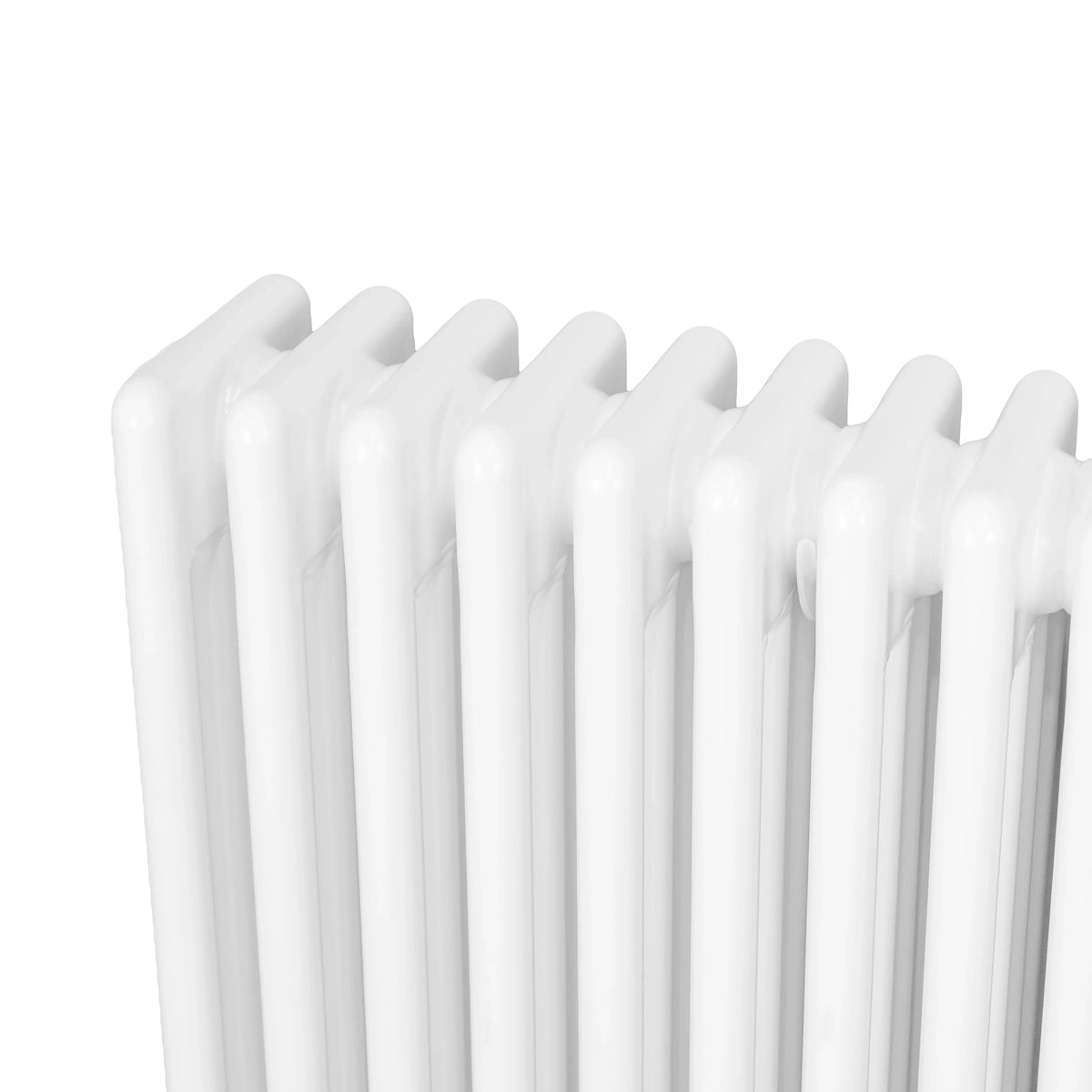 Traditional 4 Column Radiator & Valves - 1800 x 380mm - White - Used - Good