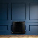 Traditional 4 Column Radiator - 600 x 605mm - Black - Used - Acceptable