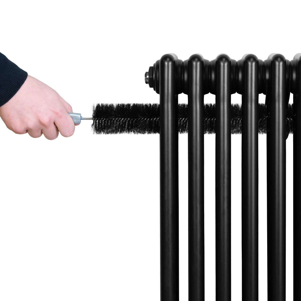 Traditional 4 Column Radiator - 600 x 605mm - Black - Used - Acceptable