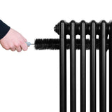Traditional 4 Column Radiator - 600 x 605mm - Black - Used - Acceptable