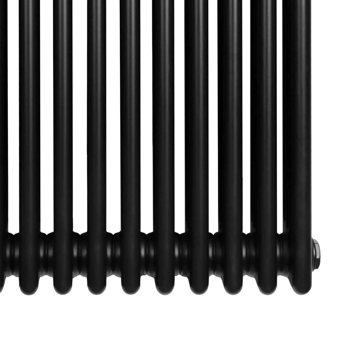 Traditional 4 Column Radiator - 600 x 605mm - Black - Used - Acceptable