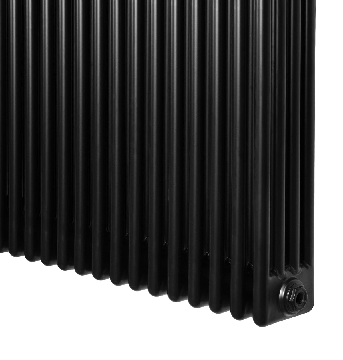 Traditional 4 Column Radiator - 600 x 605mm - Black - Used - Acceptable