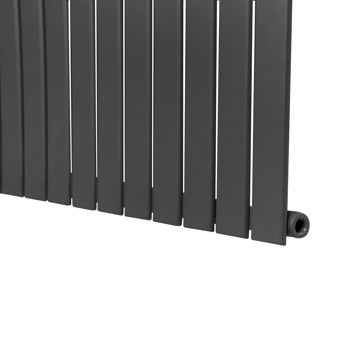 Flat Single Column Radiator - 600 x 700mm - Anthracite Grey - Used - Good