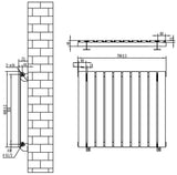 Flat Single Column Radiator - 600 x 700mm - White - Used - Good