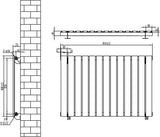 Flat Single Column Radiator - 600 x 910mm - White - Like New