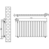 Flat Single Column Radiator - 600 x 1190mm - Anthracite Grey - Used - Acceptable