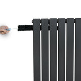 Flat Single Column Radiator - 600 x 1190mm - Anthracite Grey - Used - Good