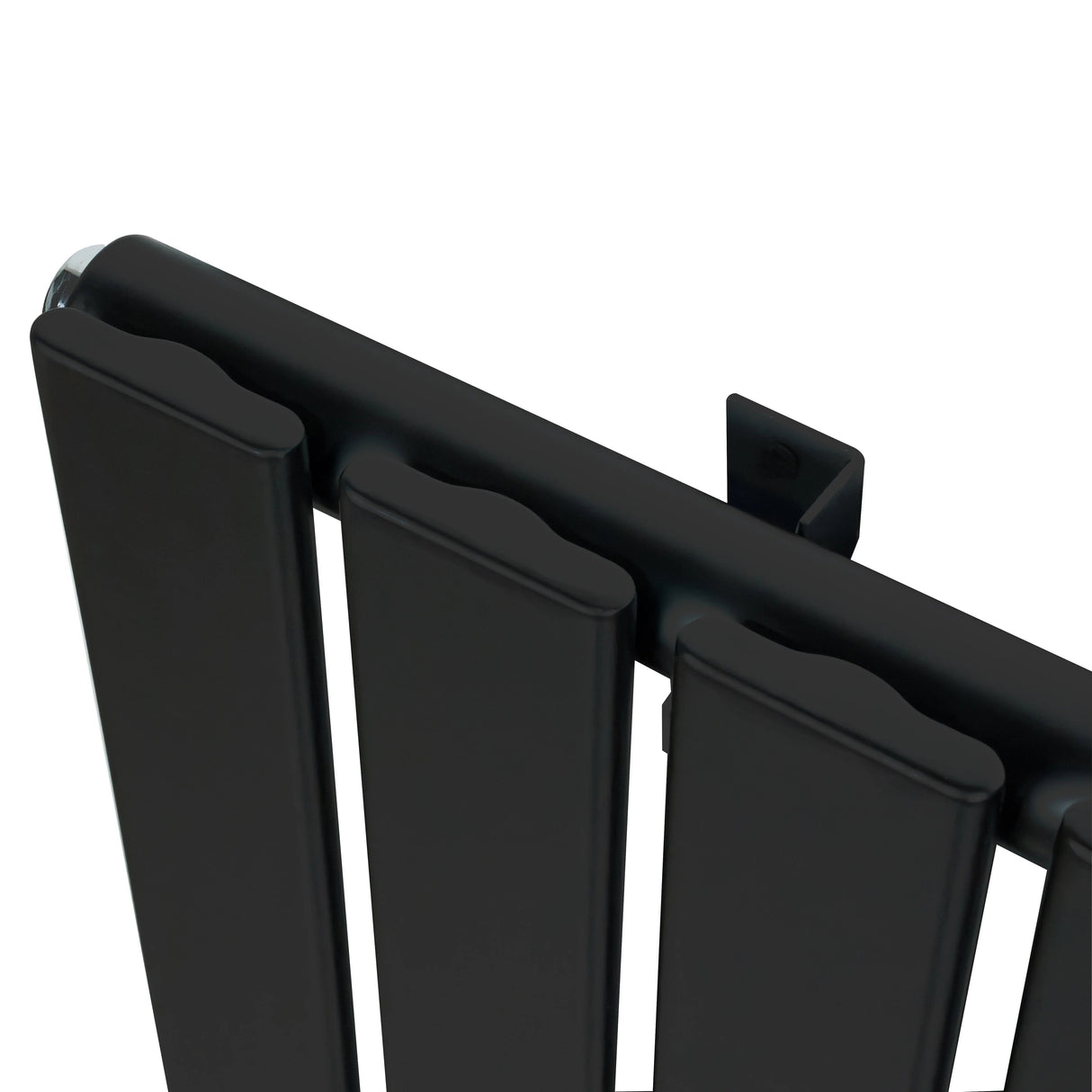 Flat Single Column Radiator - 600 x 1190mm - Black - Used - Good