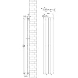 Flat Single Column Radiator - 1600 x 280mm - White - Used - Acceptable